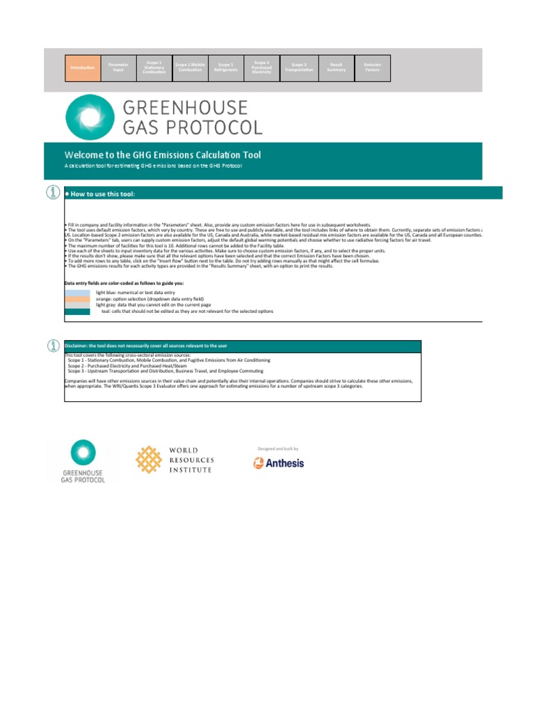 GHG Emissions Calculation Tool - 0 | PDF | Oil | Fuels