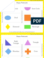 Printable Shapes Flash Cards