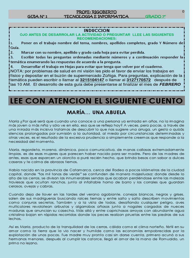 Grado 7 - Informatica - Guia 1 | PDF | Naturaleza