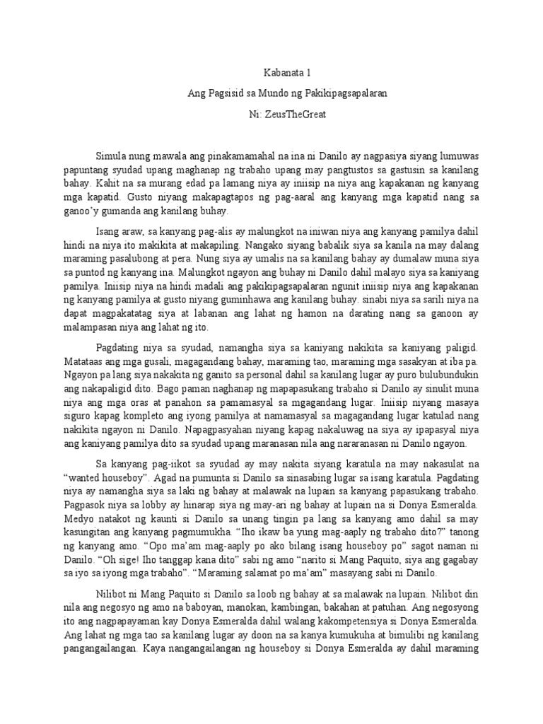 Pagsisid Sa Mundo NG Pakikipagsapalaran | PDF