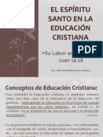 El Espíritu Santo en La Educación Cristiana