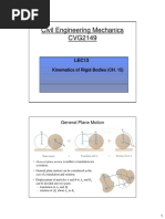 Civil Engineering Mechanics CVG2149: Kinematics of Rigid Bodies (CH. 15)