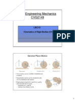 Civil Engineering Mechanics CVG2149: Kinematics of Rigid Bodies (CH. 15)