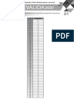 Revalida: Gabarito Preliminar Das Questões de Múltipla Escolha
