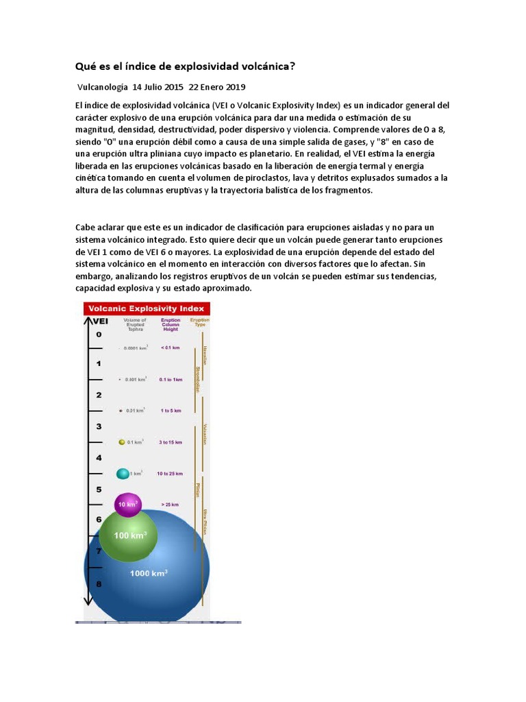Qué Es El Índice de Explosividad Volcánica PDF
