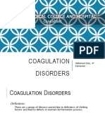 Coagulation Disorders: Gauhati Medical College and Hospital Guwahati