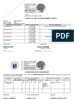 Dante Integrated School: Individual Daily Log and Accomplishment Report