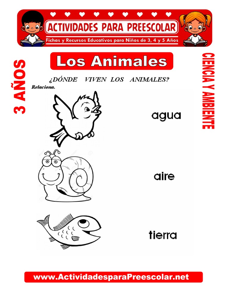 Los Animales para Niños de 3 Años | PDF