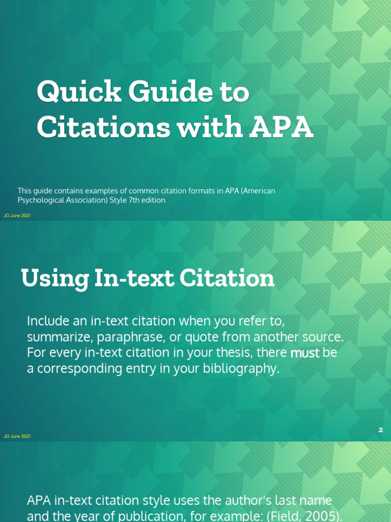 How To Make In-Text Citations | PDF | Citation | Apa Style