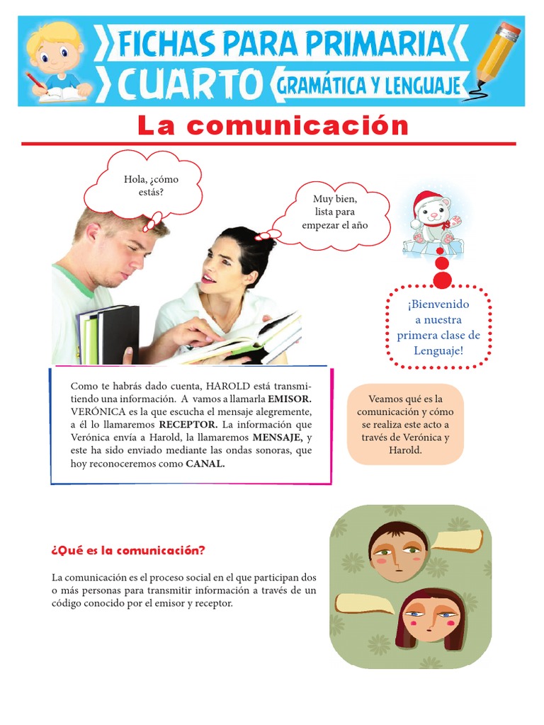 La Comunicación para Cuarto Grado de Primaria | PDF | Comunicación ...