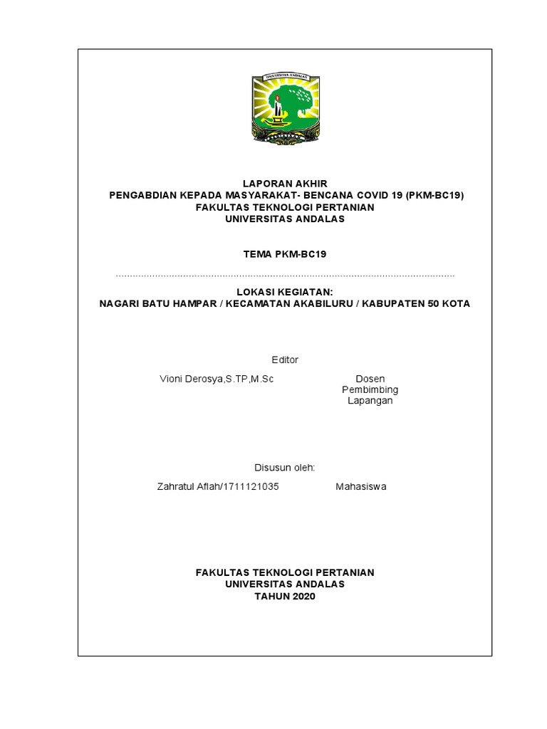 PKM-BC19: Pengabdian Masyarakat COVID-19 | PDF