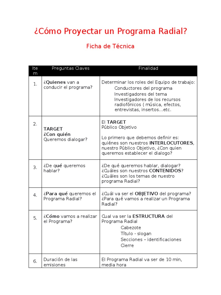 Cómo Crear un Programa Radial Efectivo | PDF | Entretenimiento (general)