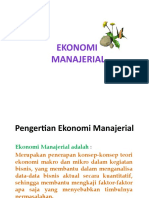 Pengertian Ekonomi Manajerial