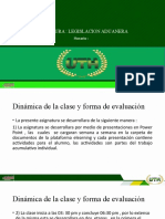 Legislación Aduanera: Dinámica de clase y forma de evaluación