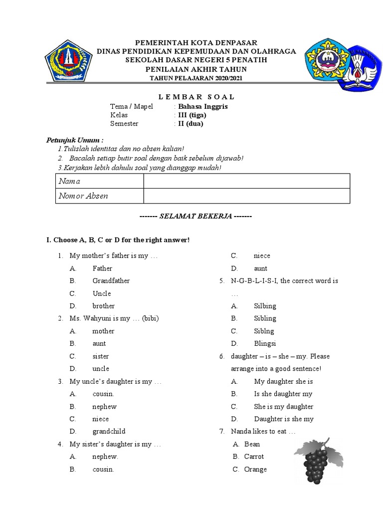 Bahasa Inggris Kelas 3 Pdf Fruit Foods