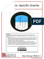 Urinalysis Specific Gravity