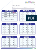 Contenido Mental: Nombres y Apellidos: Fecha: / / Tiempo