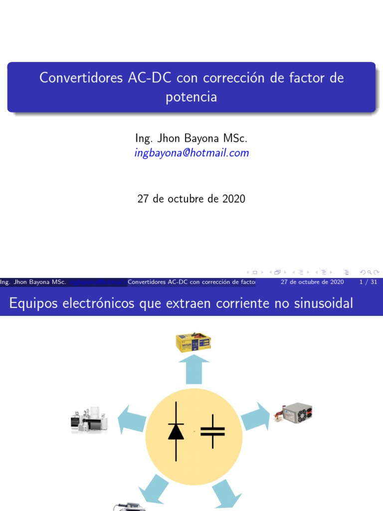 Convertidores Ac-Dc Con Correcci On de Factor de Potencia: Ing. Jhon ...