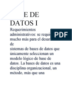 Base de Datos I