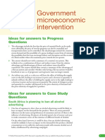 Government Microeconomic Intervention: Ideas For Answers To Progress Questions