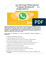 Normas de Uso Del Grupo Whatsapp Del Conj