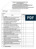Form Checklist Kesiapan Tatap Muka 2021 Sekolah