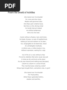 Poem The Shield of Achilles