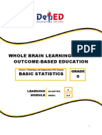 Whole Brain Learning System Outcome-Based Education: Basic Statistics
