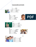 Possesseivartikel Und Familie Arbeitsblatter - 100079