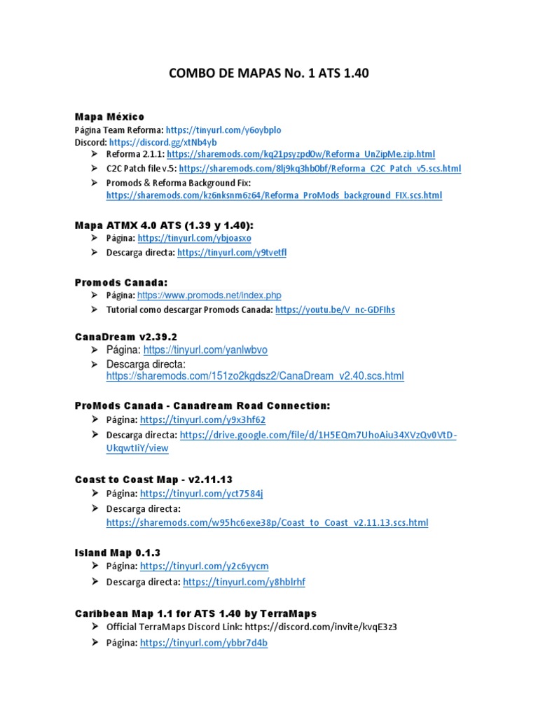 COMBO DE MAPAS No 1 ATS 1.40 | PDF