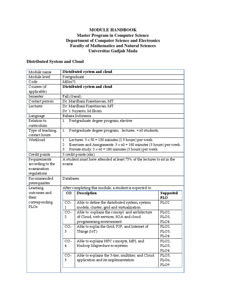 Distributed Systems and Cloud Module Guide | PDF | Cloud Computing ...