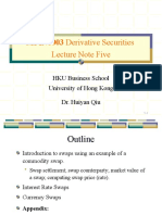 MFIN6003 Derivative Securities: Lecture Note Five