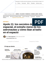 Apolo 11 - Los Secretos Del Traje Espacial, El Extraño Menú de Los Astronautas y Cómo Iban Al Baño en El Espacio - Infobae