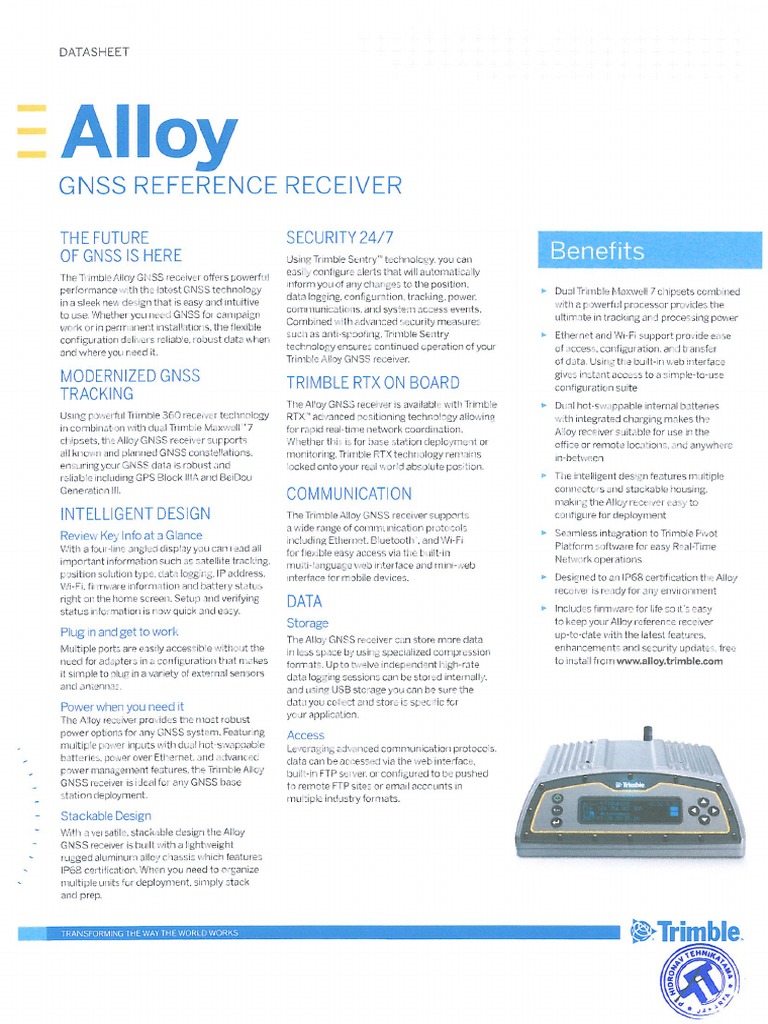 Brochure Trimble Alloy PDF