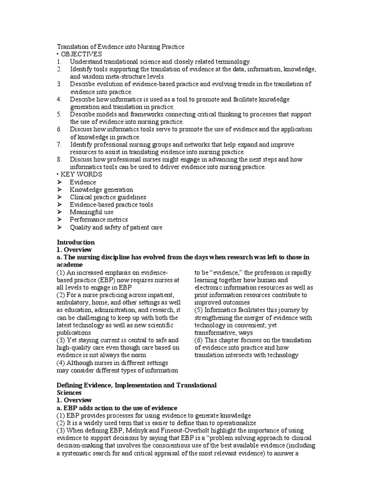 Study Guide For Nursing Informatics5 | PDF | Evidence Based Medicine ...