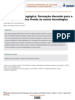 A Mediação Pedagógica: Formação Docente para A Educação Inclusiva Frente Às Novas Tecnologias