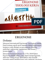 Faktor Ergonomi & Fisiologi Kerja 28082019