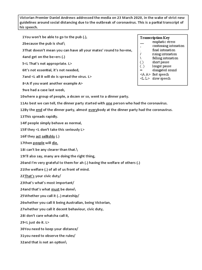 Transcript | PDF | Stress (Linguistics) | Human Voice