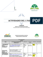 ACTIVIDADES EN  CASA  DE ETICA E INVESTIGACION 1 PARCIAL