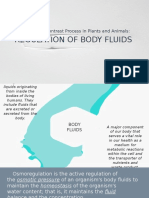 Regulation of Body Fluids: Compare and Contrast Process in Plants and Animals