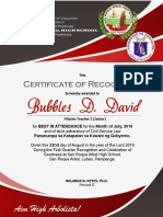 Bubbles D. David: Panunumpa Sa Katapatan Sa Kawani NG Gobyerno