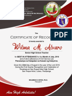 Wilma M. Alvaro: Senior High School Teacher