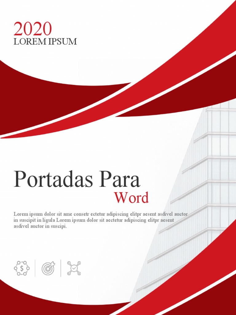 Portada para Word Rojo Oscuro y Blanco | PDF
