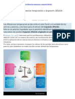 Determinación de Diferencias Temporarias e Impuesto Diferido - ACTUALICESE Pagar Bajar Archivo en Excel