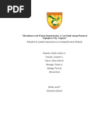 Microfinance and Women Empowerment: A Case Study Among Women in Tuguegarao City, Cagayan