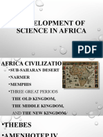 Development of Science and Civilization in Ancient Africa