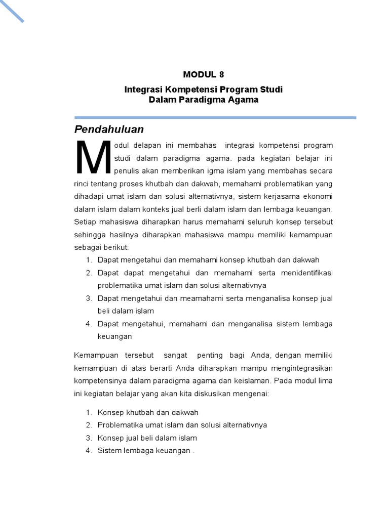 Integrasi Kompetensi Agama dalam Pendidikan | PDF | Sains & Matematika