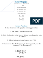 Algrebra and Inverse of Functions