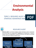 5 - Resource Audit and Strategic Advantage Analysis