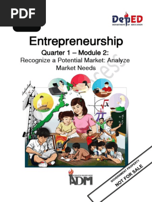 Quarter 1 Module 2 Recognize a Potential Market